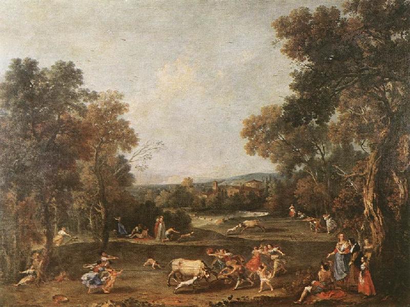 ZUCCARELLI  Francesco Bull-Hunting oil painting picture